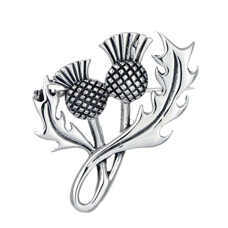 Sterling Silver Thistle Brooch